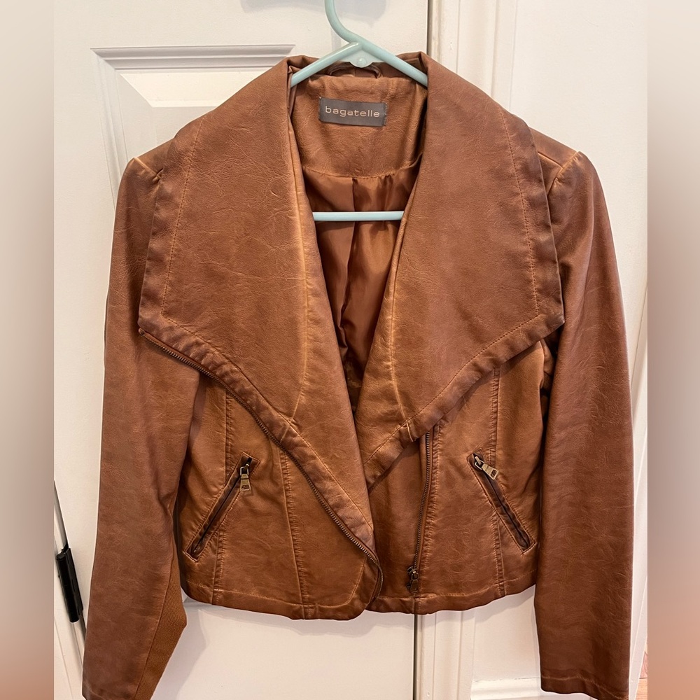 Bagatelle Women's Tan Leather Jacket